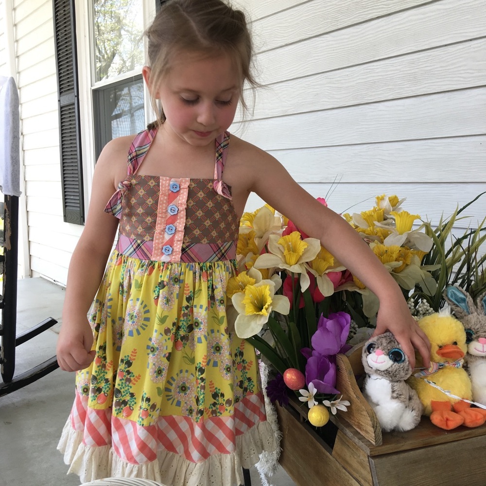 Matilda Jane Confectionary Knot Dress Size 4 EUC